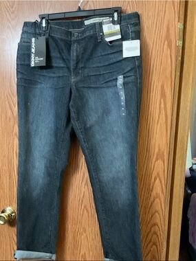 DKNY Black Wash Straight Leg Jeans